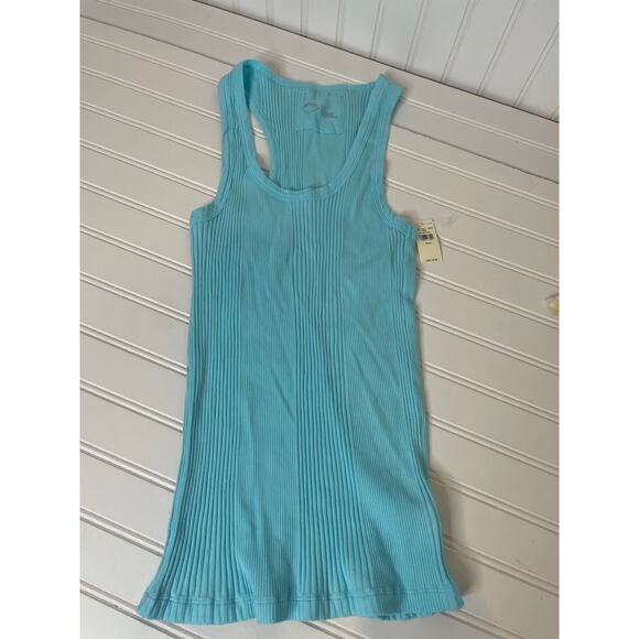 NWT Aerie Distressed Tie-Dye Denim Shorts & Ribbed Scoop Neck Tank Bundle Size M - Picture 5 of 8